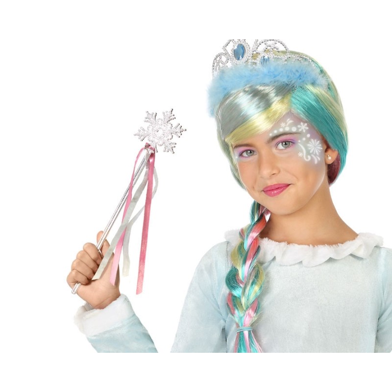 VARITA PRINCESA PLATEADA HIELO 30 CM