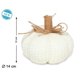 CALABAZA 12CM BLANCO DECORACIÓN HALLOWEEN