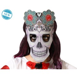 MASCARA HALLOWEEN FIELTRO MUERTE MEXICANA CALAVERA