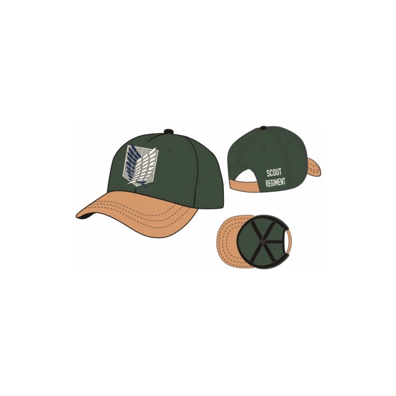 GORRA ATAQUE TITANES BEISBOL LOGO VERDE/MARRON