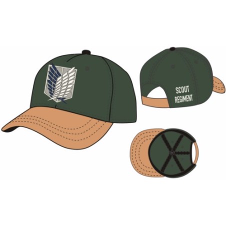GORRA ATAQUE TITANES BEISBOL LOGO VERDE/MARRON