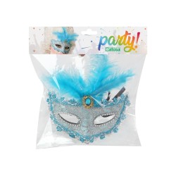 ANTIFAZ AZUL MÁSCARA VENECIANA