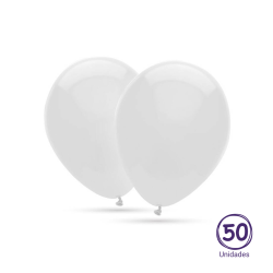 Globos Blancos Decohelium Bolsa 50uds. Diámetro 30cm
