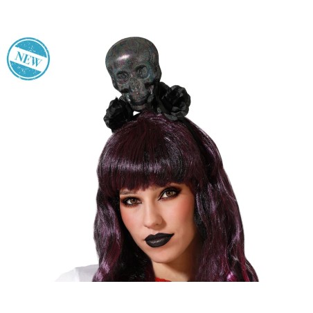 DIADEMA HALLOWEEN CRÁNEO ESQUELETO MUJER ADULTO
