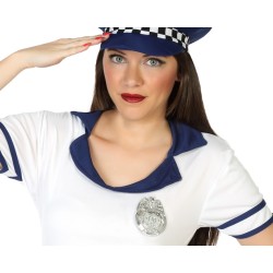 PLACA POLICIA PLATEADA