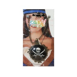 COLLAR PIRATA NEGRO CALAVAERA MUJER ADULTO