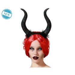DIADEMA HALLOWEEN CUERNOS DIABLESA MUJER ADULTO