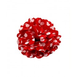 Flor Sevillana Roja Lunares Blancos con Pinza
