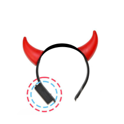 Diadema Diablo Rojo con Luz Infantil