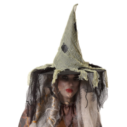 Sombrero Bruja Negro-Verde Adulto