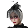Diadema Rosa Negra con Velo