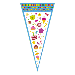 Bolsa Sweet Blue Triangular 25x50cm. 100uds.