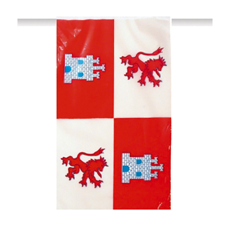 Banderín de Castilla y León Plástico 2x25m.