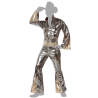 Disfraz Disco Plateado Hombre Adulto