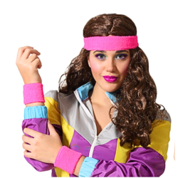 Set con Cinta y Muñequeras Años 80