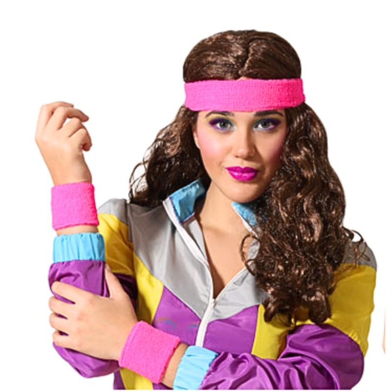 Set con Cinta y Muñequeras Años 80