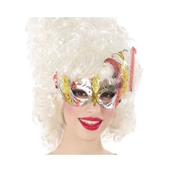 ANTIFAZ ROJO MULTICOLOR MARIPOSA VENECIANA