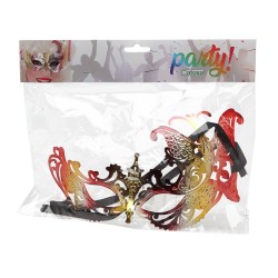 ANTIFAZ ROJO MULTICOLOR MARIPOSA VENECIANA