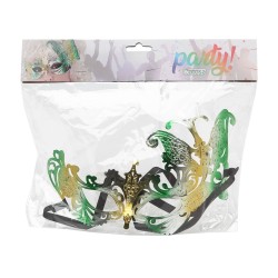 ANTIFAZ VERDE MULTICOLOR MARIPOSA VENECIANA
