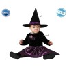 DISFRAZ BRUJA BEBÉ MORADO NIÑA CON SOMBRERO