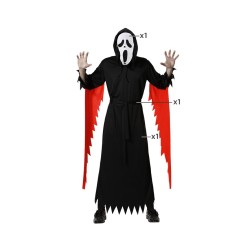DISFRAZ ASESINO NEGRO CON MASCARA HOMBRE ADULTO