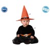 DISFRAZ BRUJA BEBÉ NARANJA NIÑA CON SOMBRERO