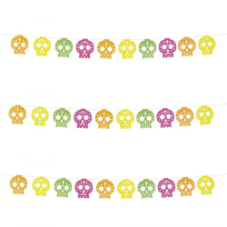 Guirnalda Catrinas Multicolor Fieltro 2 metros