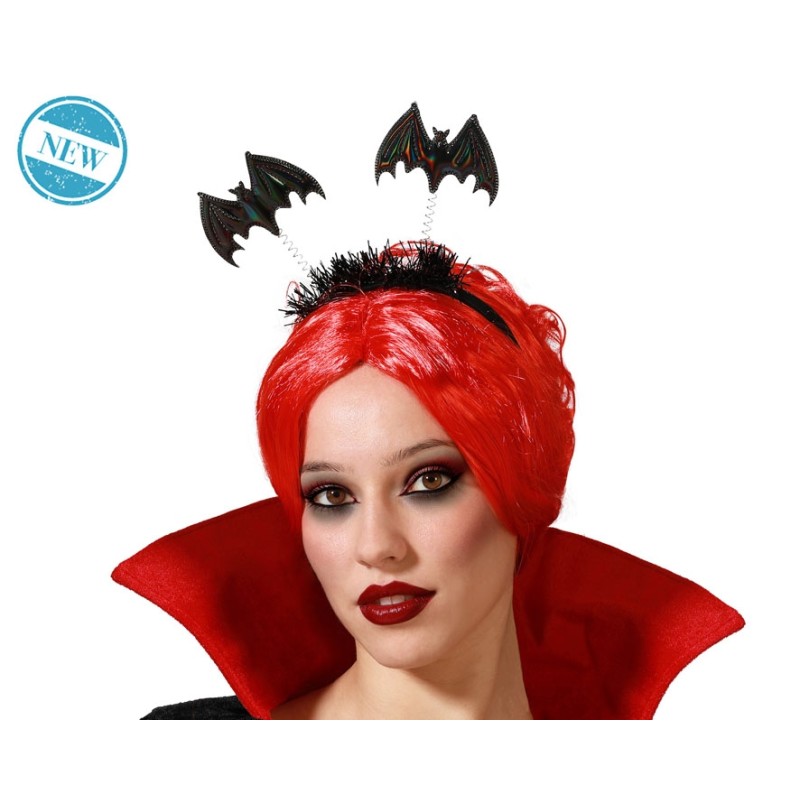 DIADEMA MURCIÉLAGOS NEGROS SALTARINES DE HALLOWEEN