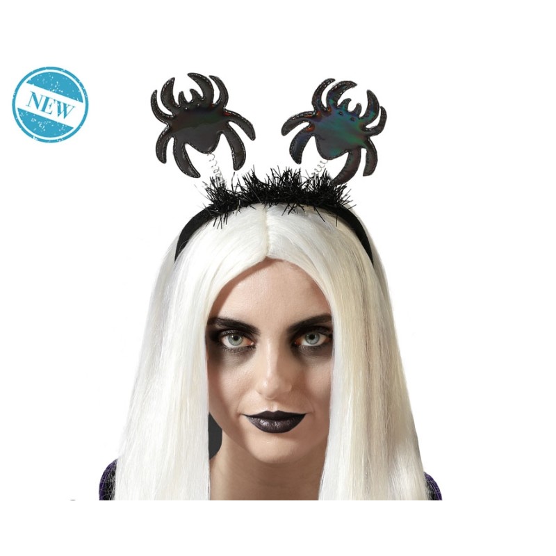 DIADEMA ARAÑAS HALLOWEEN NEGRO MUJER ADULTO