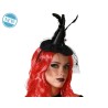 DIADEMA BRUJA NEGRO PLUMAS MUJER ADULTO