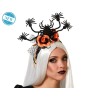 DIADEMA HALLOWEEN NARANJA ARAÑAS MUJER ADULTO