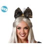 DIADEMA HALLOWEEN PAJARITA NEGRO Y DORADO ARAÑAS MUJER ADULTO