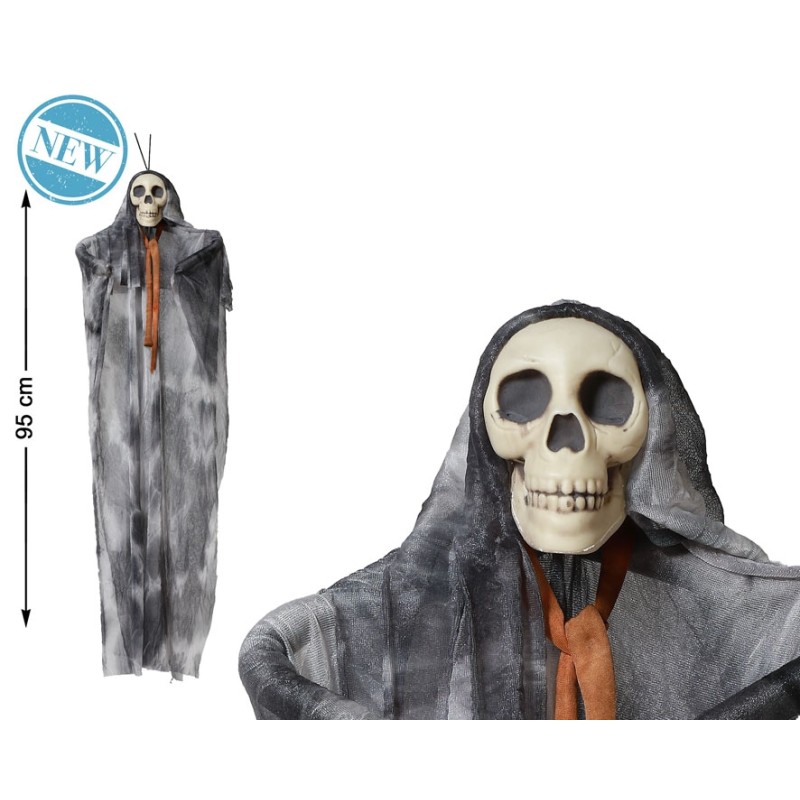 ACCESORIO DECORACIÓN HALLOWEEN ESQUELETO COLGANTE TÚNICA