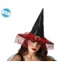 SOMBRERO DE BRUJA ROJO NEGRO TELARAÑA