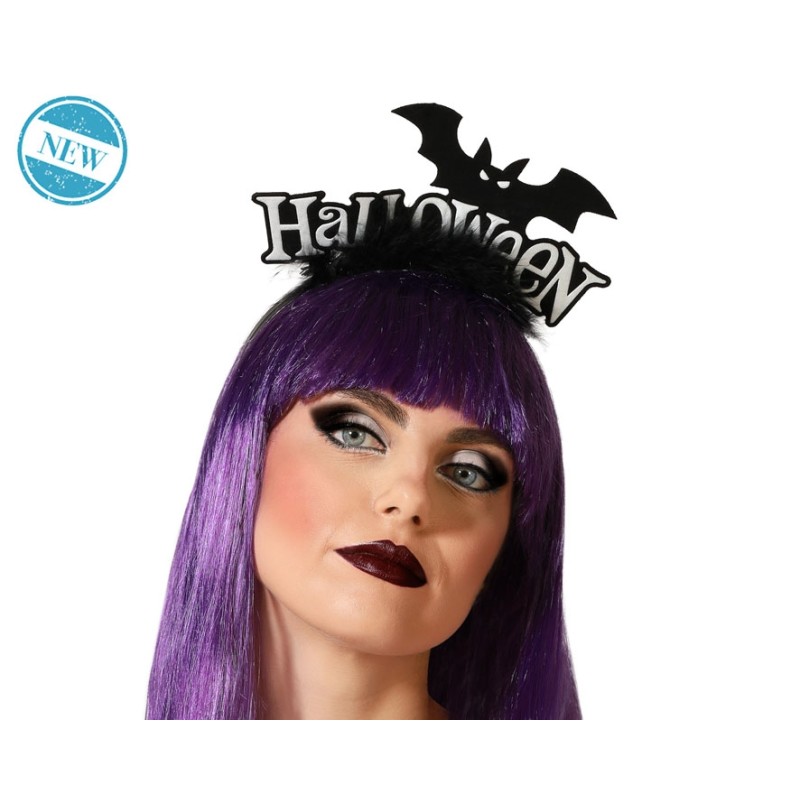 DIADEMA HALLOWEEN MURCIÉLAGO NEGRO MUJER ADULTO