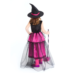 Disfraz de Bruja Chic Rosa Infantil