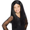 Peluca Bruja Melena Larga Lisa Negra Infantil