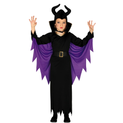 Disfraz de Hada Malvada Negro Morado Infantil