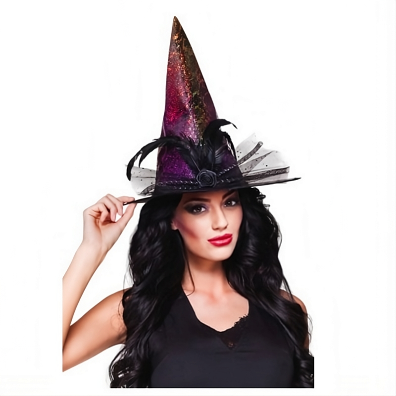 Sombrero Bruja Violeta Adulto