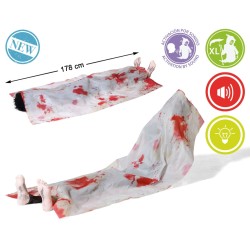 ACCESORIO DECORACIÓN HALLOWEEN MONSTRUO SÁBANA LUZ SONIDO Y MOVIMIENTO