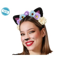 DIADEMA OREJAS Y FLORES