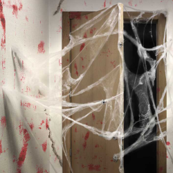 Telaraña Blanca 20grs con Arañas Negras