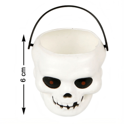Cubo Cabeza Calavera 6cm. pack 6 unidades