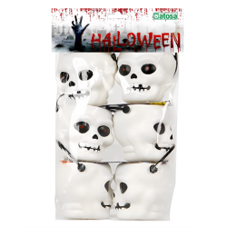 Cubo Cabeza Calavera 6cm. pack 6 unidades