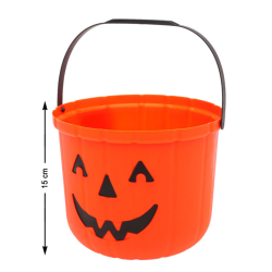 Cubo Calabaza Halloween con Asa
