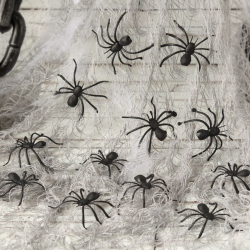 Pack 12 Arañas Negras - Decoración Halloween