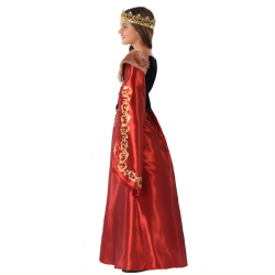 Disfraz Reina Medieval Rojo Infantil
