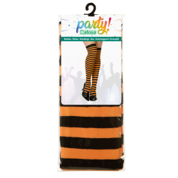 Medias Rayas Naranja-Negro Mujer Adulto