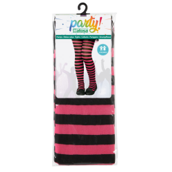 Medias Rayas Fucsia-Negro Infantil