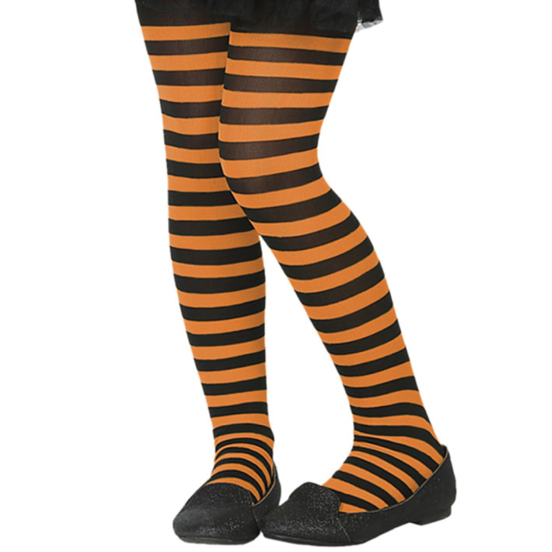 Medias Rayas Naranja-Negro Infantil